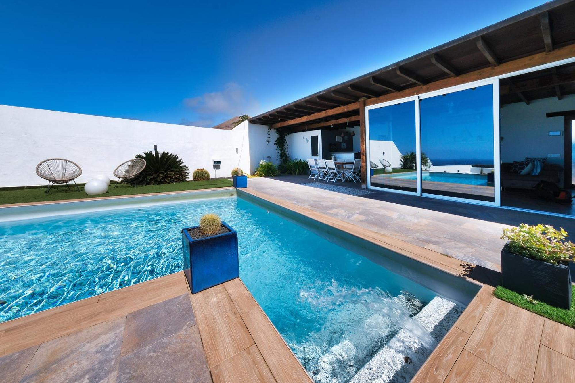 Villa Macher Piscina Y Bar Piscina Tías Exterior foto