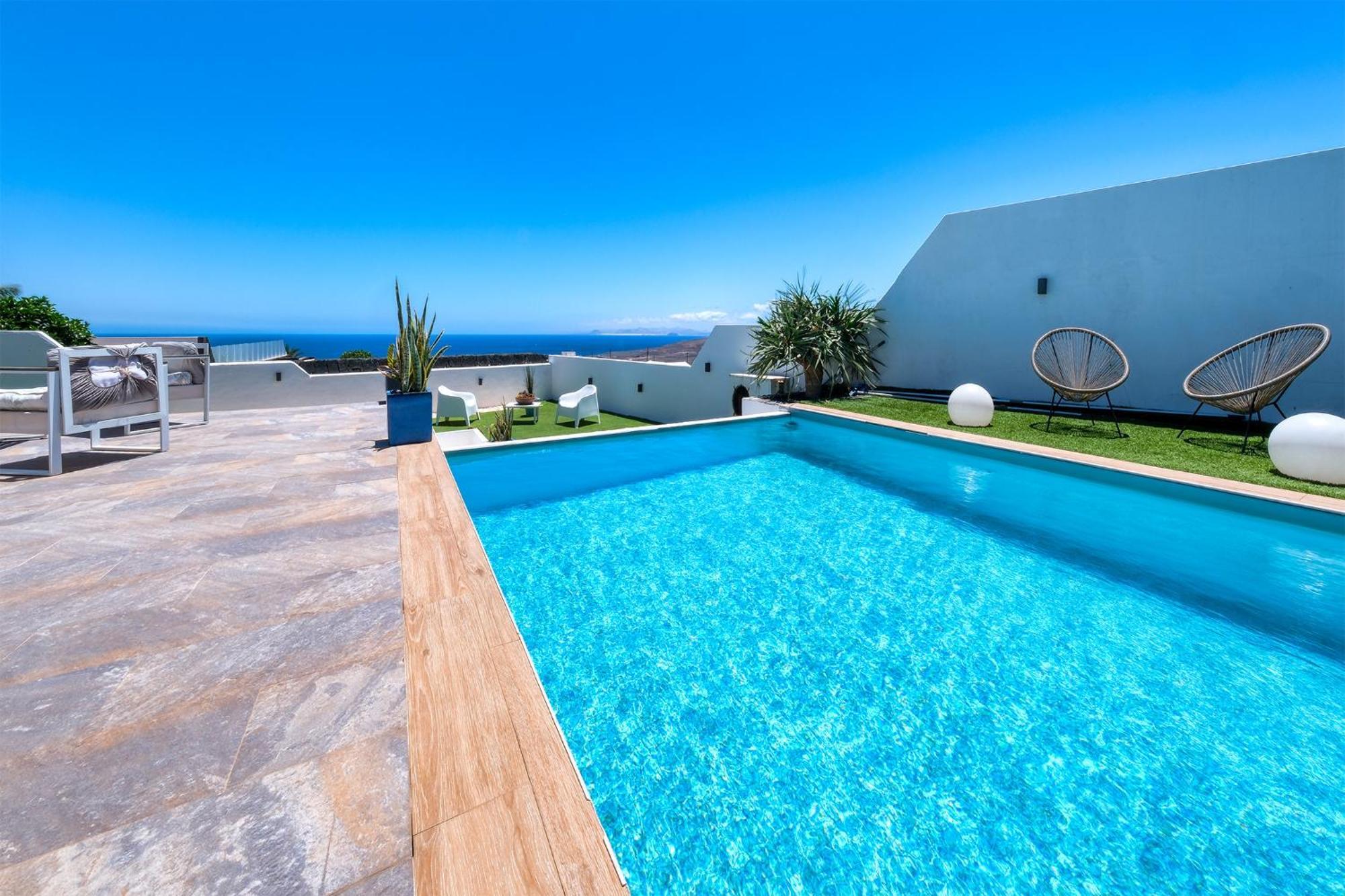 Villa Macher Piscina Y Bar Piscina Tías Exterior foto
